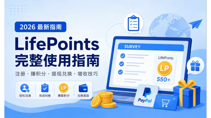 2026 碎片时间变现：LifePoints 问卷调查赚钱完整攻略