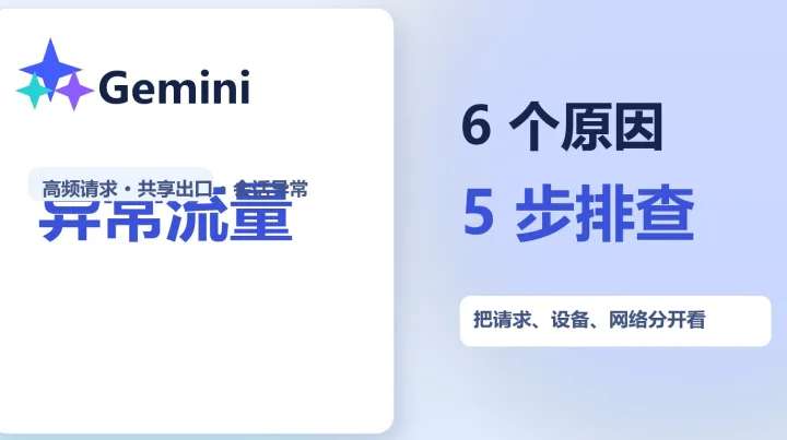 Gemini检测到异常流量：跨境团队要排查的6个原因