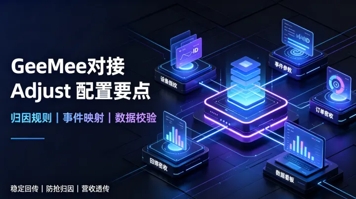  GeeMee网盟 对接 Adjust 全流程配置要点与避坑指南