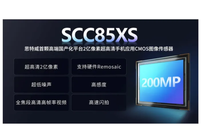 思特威推出首颗高端国产化平台2亿像素超高清手机应用CMOS图像传感器