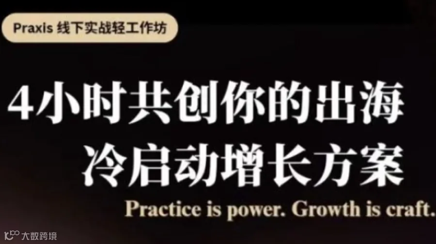 【Praxis增长营销公会】实战轻工作坊：4 小时共创你的冷启动增长方案