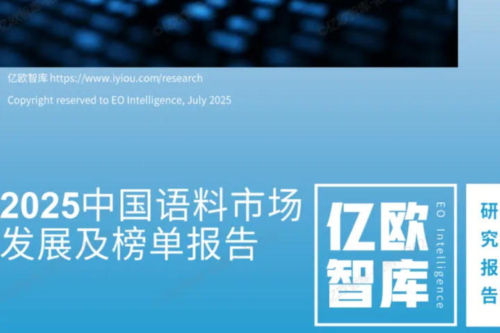 亿欧智库：2025中国语料市场发展及榜单报告