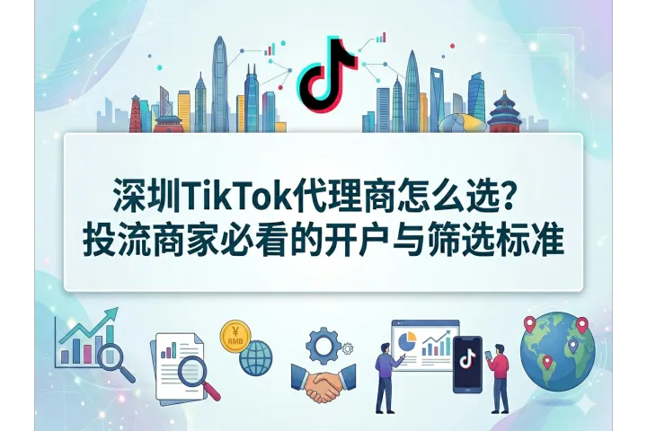 2026深圳TikTok代理商生态报告：5大筛选指标拆解，3家核心服务商能力横评