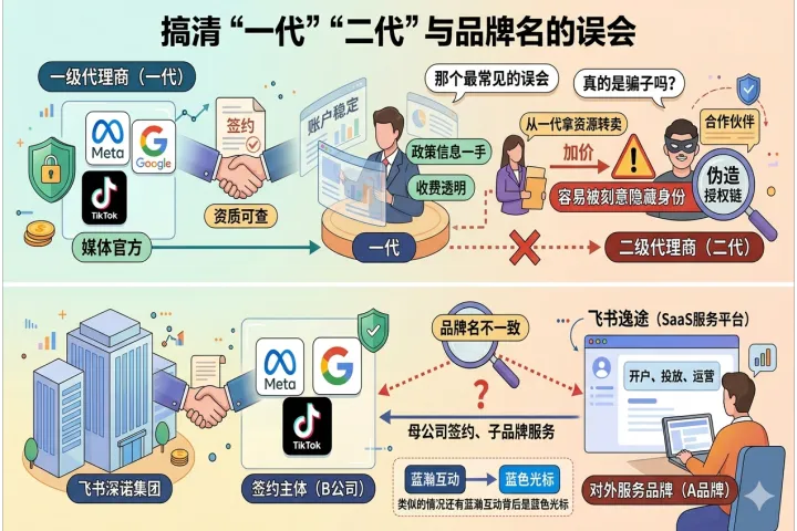跨境广告代理商甄别指南：三步识破“假官方”，附2025-2026年Meta/TikTok/Google头部一代合作资源