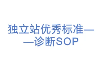 独立站优秀标准——诊断SOP