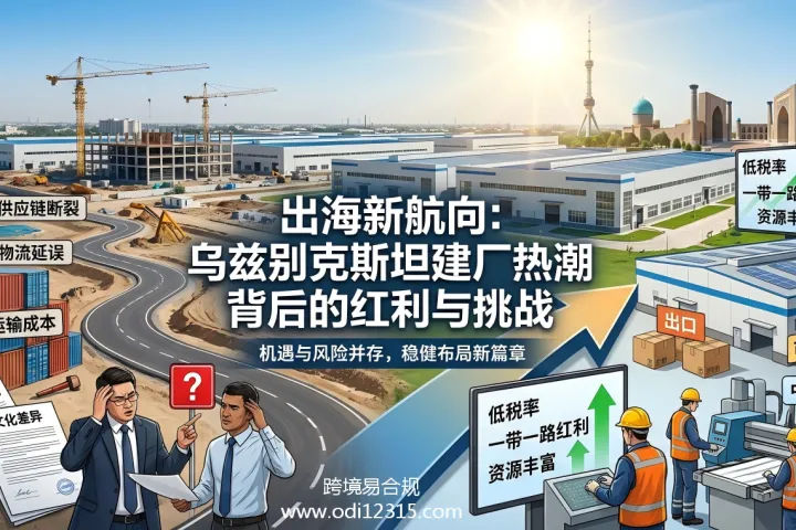 跨境易合规：中企出海乌兹别克斯坦ODI备案材料及步骤解析 