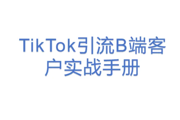 TikTok引流B端<em>客户</em>实战手册