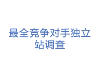 最全竞争对手独立站调查