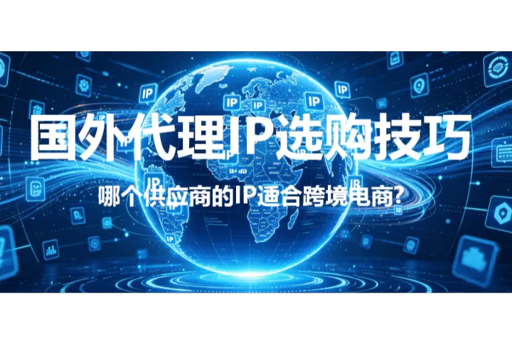 国外代理IP选购技巧：哪个供应商的IP适合跨境电商？