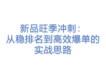 【11广告】新品旺季冲刺：从稳排名到高效爆单的实战思路