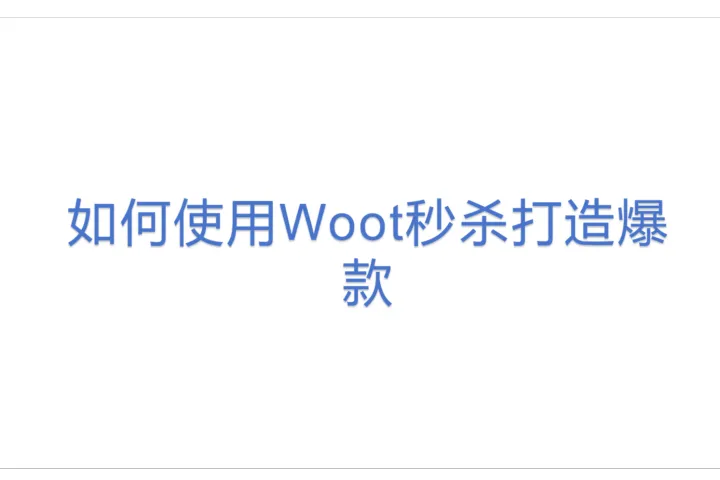 如何<em>使用</em>Woot秒杀打造爆款