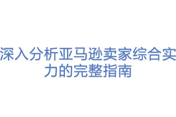 深入分析亚马逊卖家综合实力的完整指南