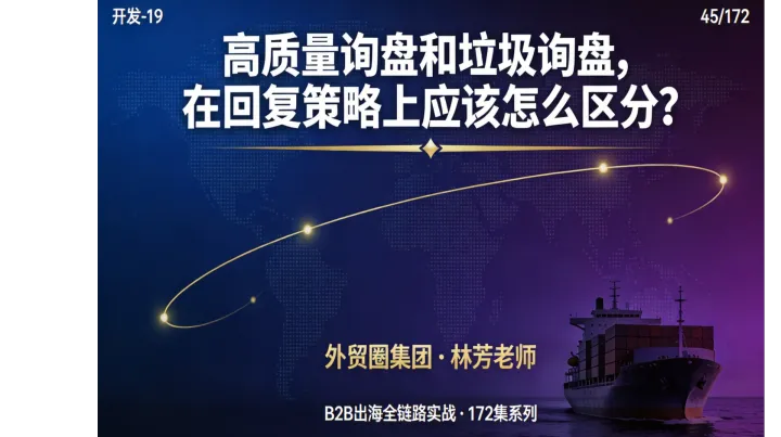 B2B出海045 | 高质量询盘和垃圾询盘，在回复策略上应该怎么区分？