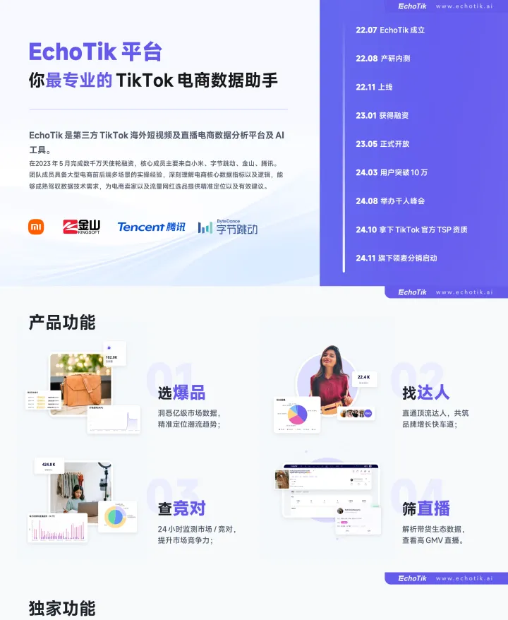 【EchoTik】TikTok电商数据分析平台+AI工具