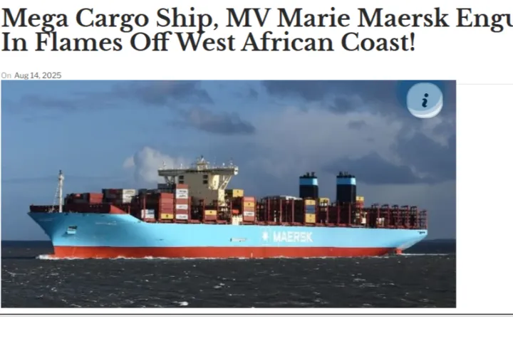 突发！马士基超大型集装箱船起火，曾挂靠我国两大港口，速查你的货物状态！