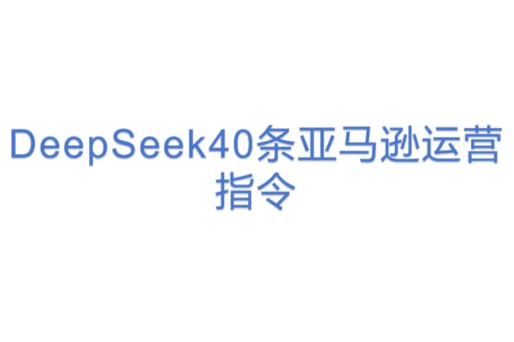 DeepSeek40条亚马逊运营指令