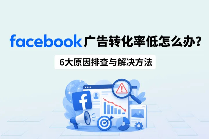 Facebook广告转化率低怎么办？6大原因排查与解决方法