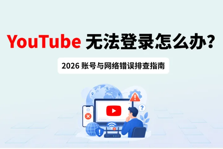 YouTube无法登录怎么办？2026账号与网络错误排查指南