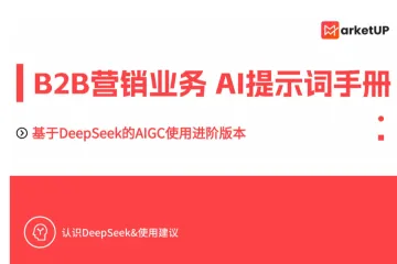 MarketUP：2025年B2B市场人DeepSeekAI提示词手册