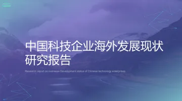中国科技企业海外发展报告42页