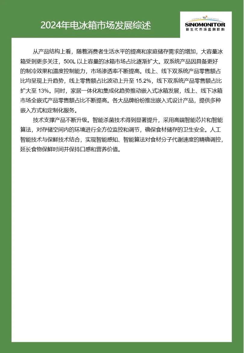 Sinomonitor2024电冰箱品牌实力评估报告13页- 大数跨境