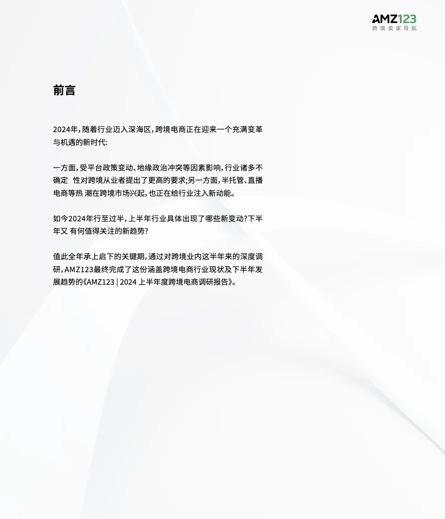 2024上半年度跨境电商调研报告_大数跨境