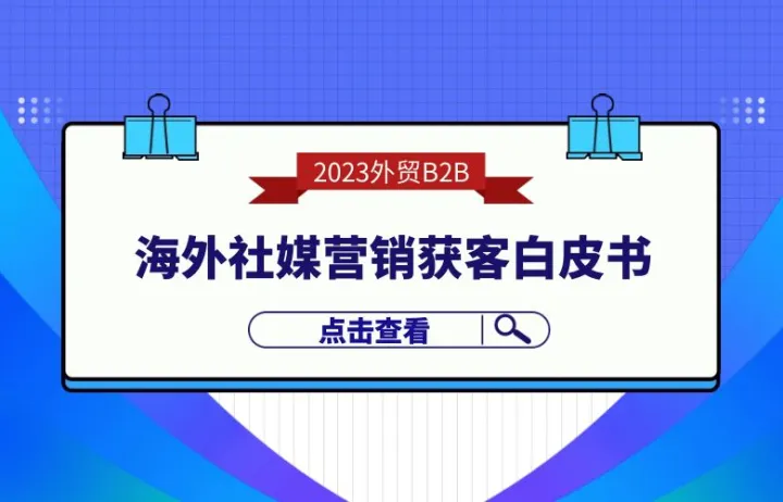 2023外贸B2B海外社媒营销获客白皮书