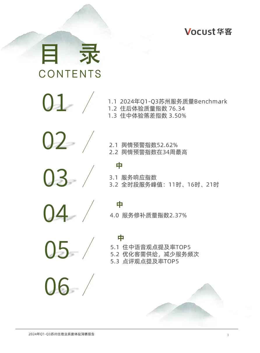 苏州市旅游饭店业协会华客科技2024年Q1-Q3苏州住宿业宾客体验洞察报告59页- 大数跨境