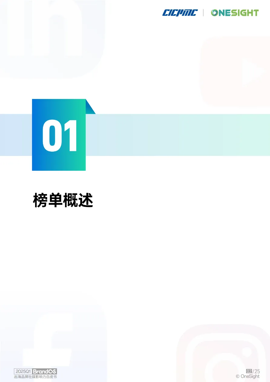 OneSight2025Q1BrandOS出海品牌社媒影响力榜单26页- 大数跨境