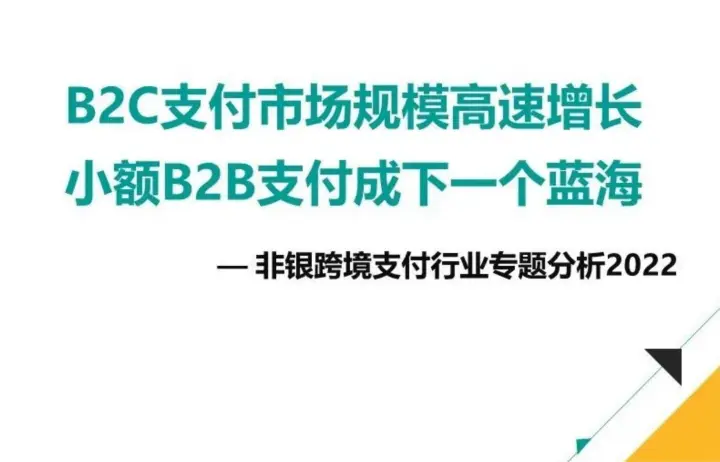 非<em>银</em>跨境支付行业专题分析2022