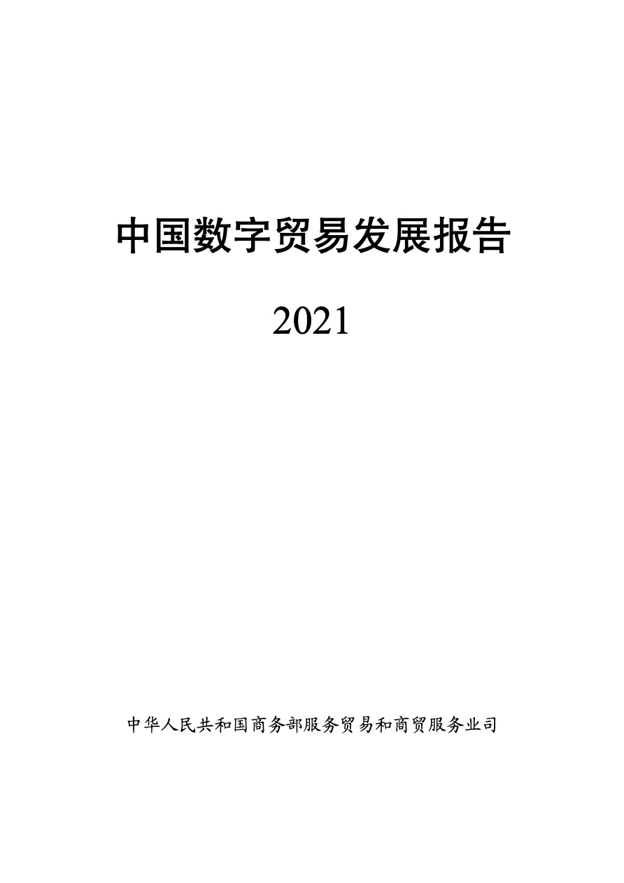 2021中国数字贸易发展报告_大数跨境