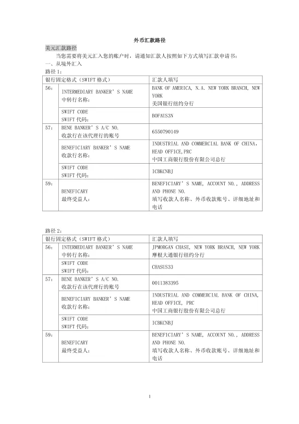 境外<em>外汇</em>汇入汇款路径