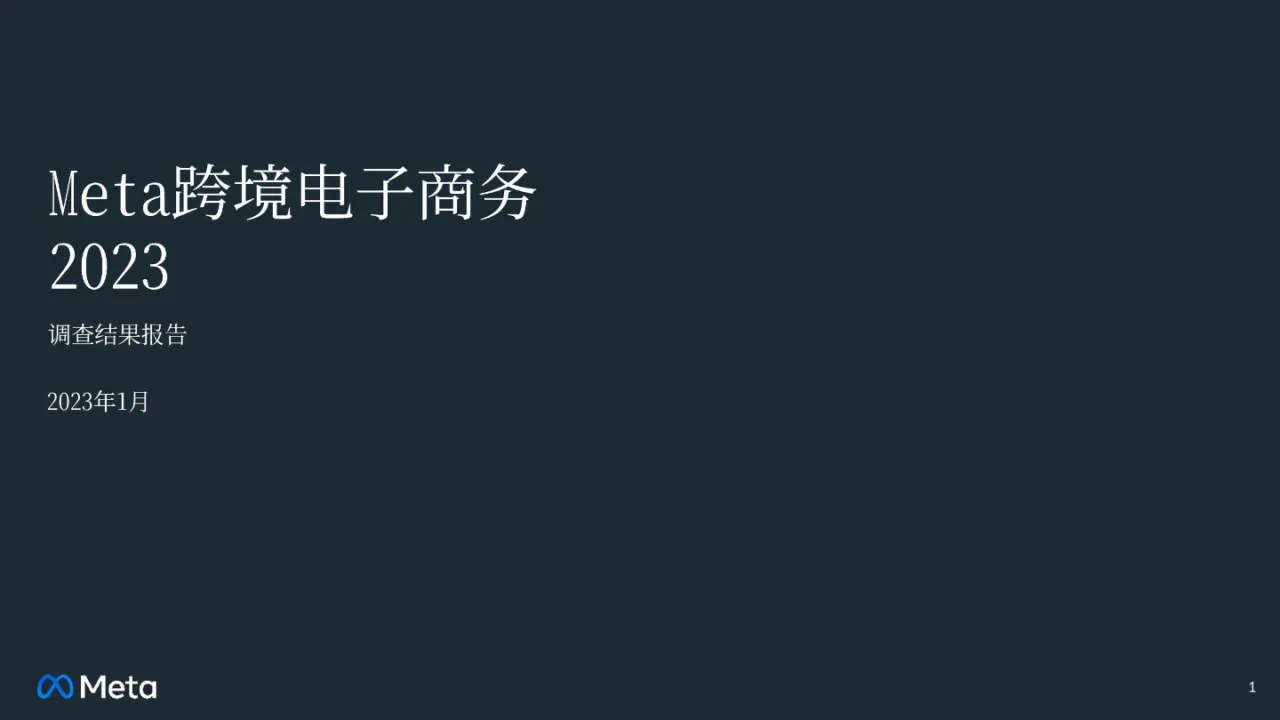 Meta:2023年跨境电子商务调查结果报告(43页)_大数跨境