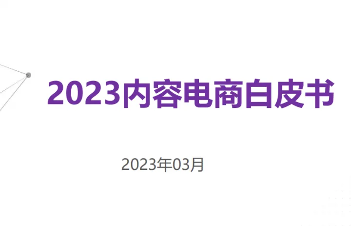 2023内容电商白皮书