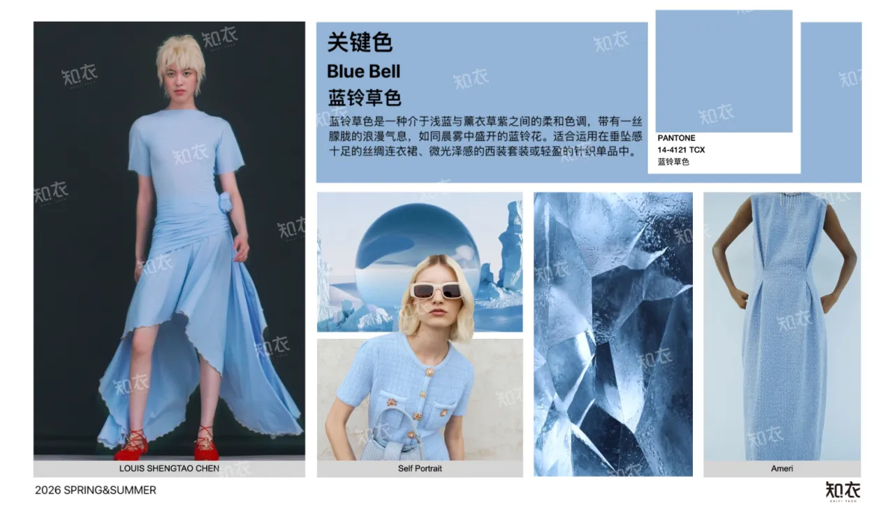 知衣科技2026春夏女装色彩运用冰激凌粉蜡色系报告11页_大数跨境