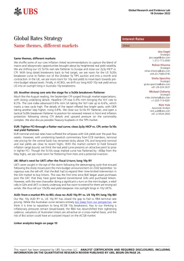 UBS Fixed Income-Global Rates Strategy _Same themes, different markets_ Eagel