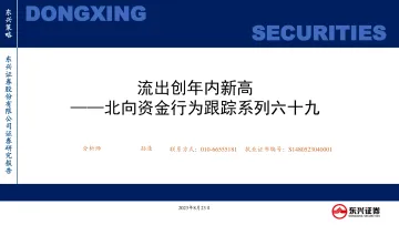 北向资金行为跟踪系列六十九:流出创年内新高-20230823-东兴证券-25页