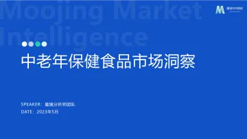 【魔镜市场情报】2023年中老年保健食品洞察报告-46页