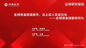 全球资金观察系列九:全球资金回流股市,北上买入交运石化-20220528-财通证券-31页