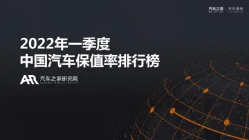 2022年第一季度中国汽车保值率洞察报告-汽车之家研究院-2022-30页