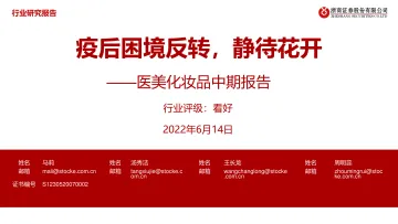 医美行业化妆品中期报告:疫后困境反转,静待花开-20220614-浙商证券-36页