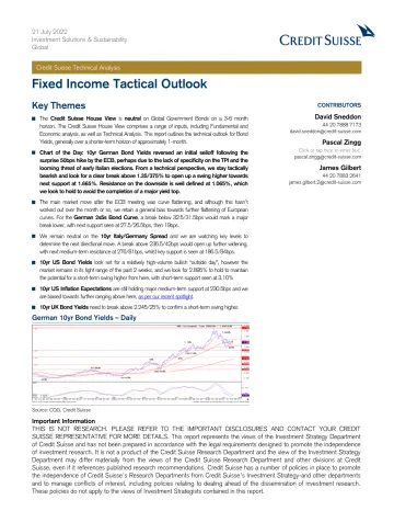 CS-Fixed Income Tactical Outlook