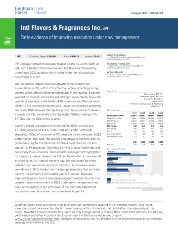 Intl Flavors & Fragrances Inc. (IFF)_ Early evidence of improving execution under new management(1)