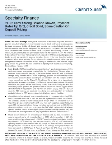 CS-Consumer Finance  Sector Review