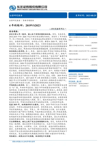 历史复盘系列之一:4年的轮回,2019VS2023-20230829-东北证券-25页