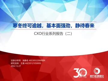 CXO行业系列报告(二):寒冬终可逾越,基本面强劲,静待春来-20221227-申万宏源-32页