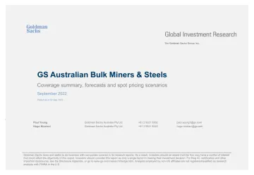 Metals & Mining_ GS Australian Bulk Miners & Steels – spot scenarios(1)
