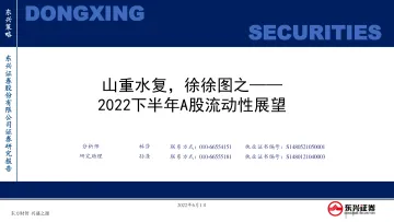 2022下半年A股流动性展望:山重水复,徐徐图之-20220601-东兴证券-26页