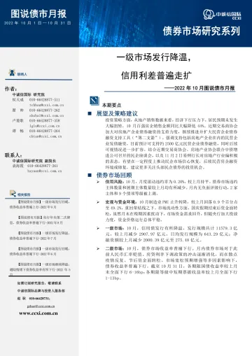 中诚信-中诚信国际图说债市月报—2022年10月-15页