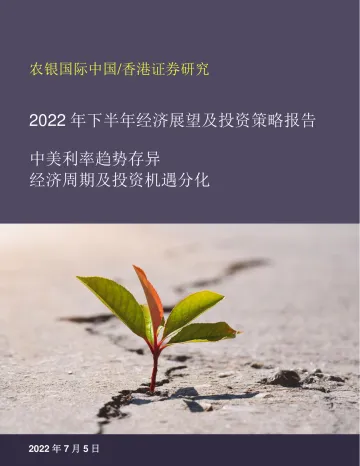 2022年下半年经济展望及投资策略报告:中美利率趋势存异,经济周期及投资机遇分化-20220705-农银国际-44页